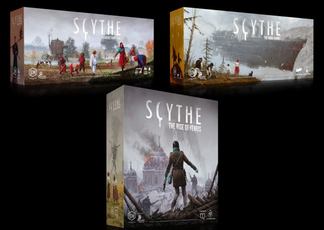 Scythe Expansions Scythe Wind's Gambit, Invaders from Afar, and Rise of Fenris expansion